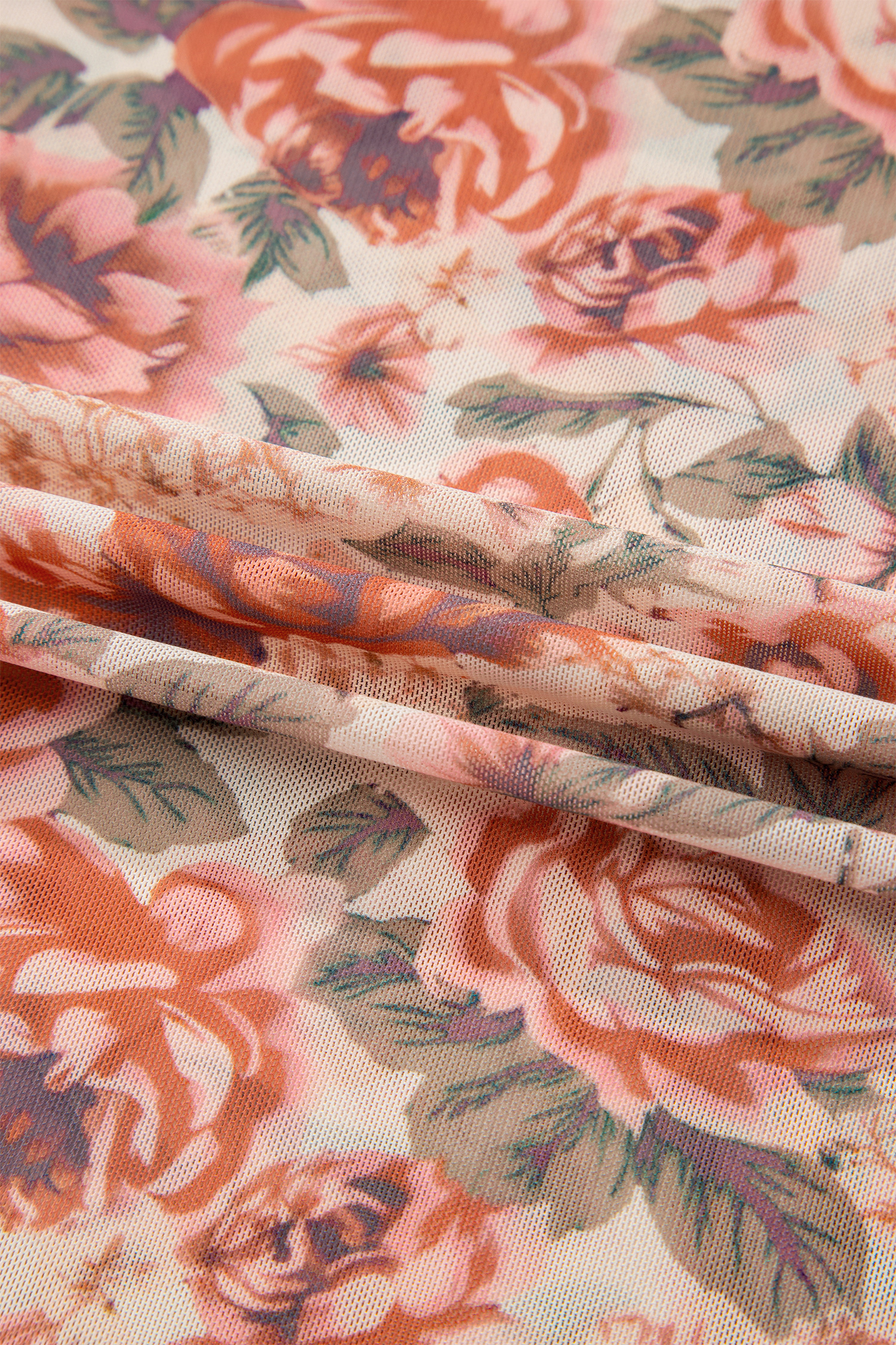 Women’s Plus Size Floral Mock Neck Long Sleeve Slim Fit Top - Image 8