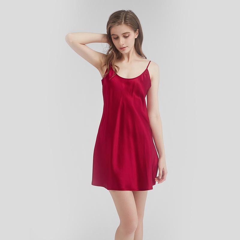 Classic Short Mulberry Silk Chemise for Women LSP005 - Image 8