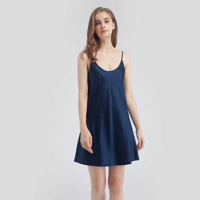 Classic Short Mulberry Silk Chemise for Women LSP005 - Image 10