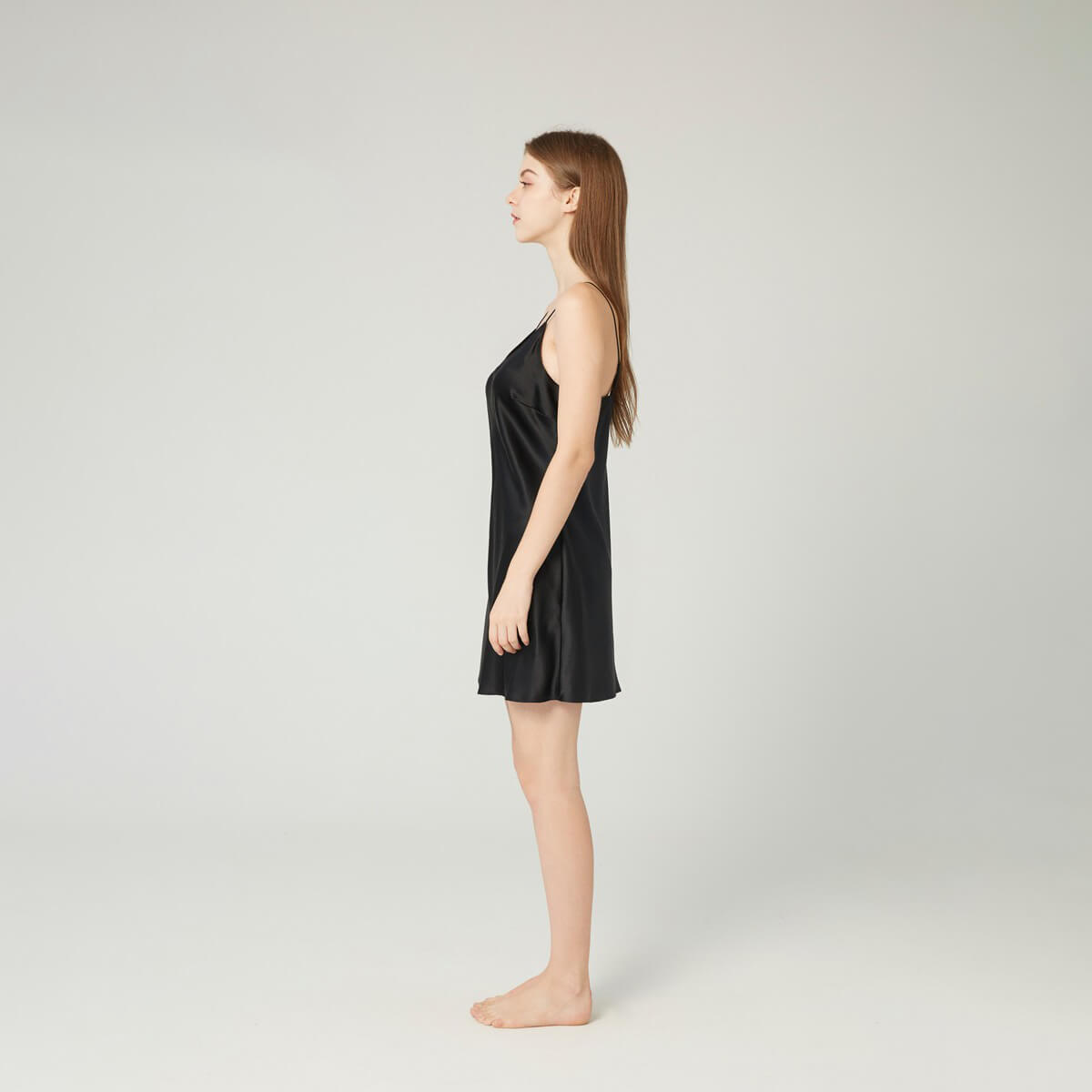 Classic Short Mulberry Silk Chemise for Women LSP005 - Image 4