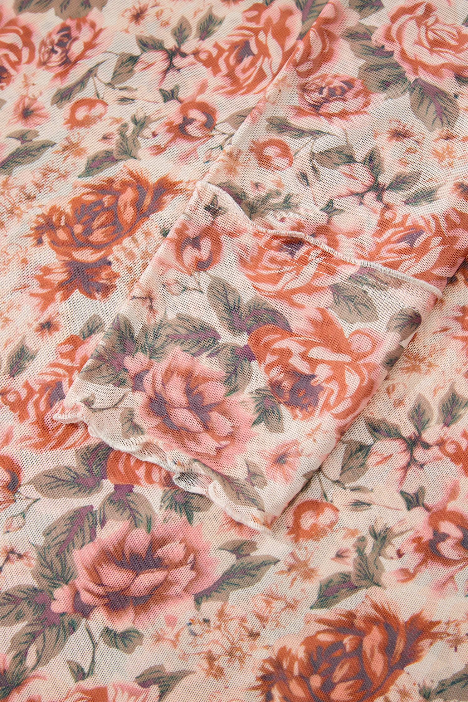 Women’s Plus Size Floral Mock Neck Long Sleeve Slim Fit Top - Image 7