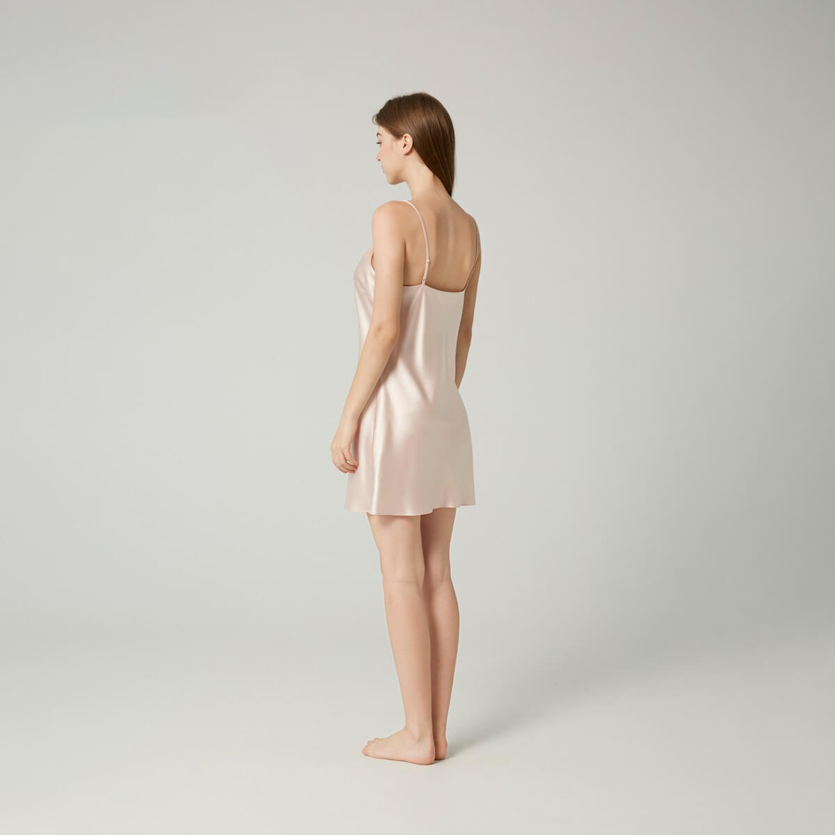 Classic Short Mulberry Silk Chemise for Women LSP005 - Image 35