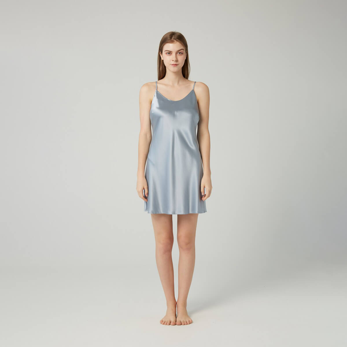 Classic Short Mulberry Silk Chemise for Women LSP005 - Image 21