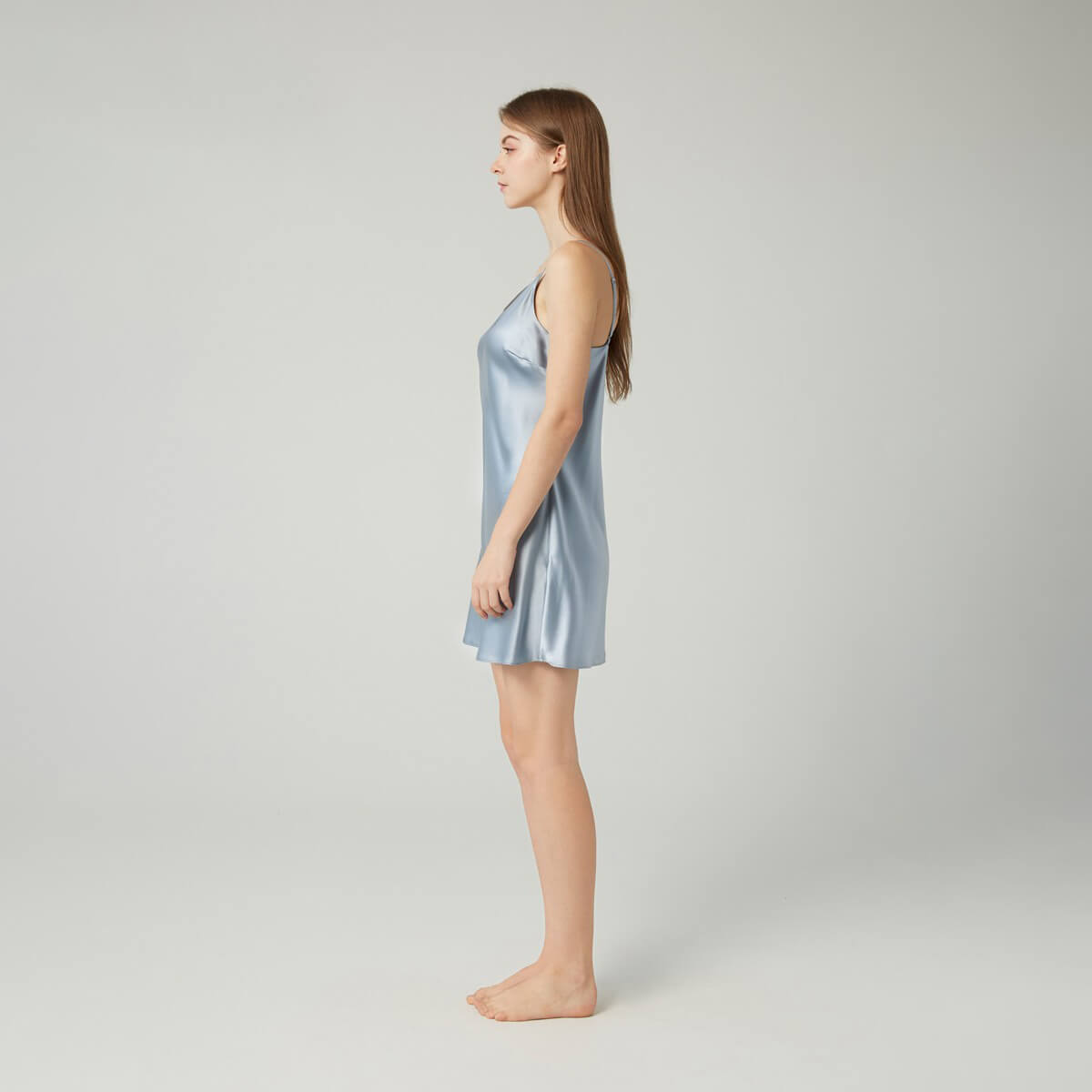 Classic Short Mulberry Silk Chemise for Women LSP005 - Image 26