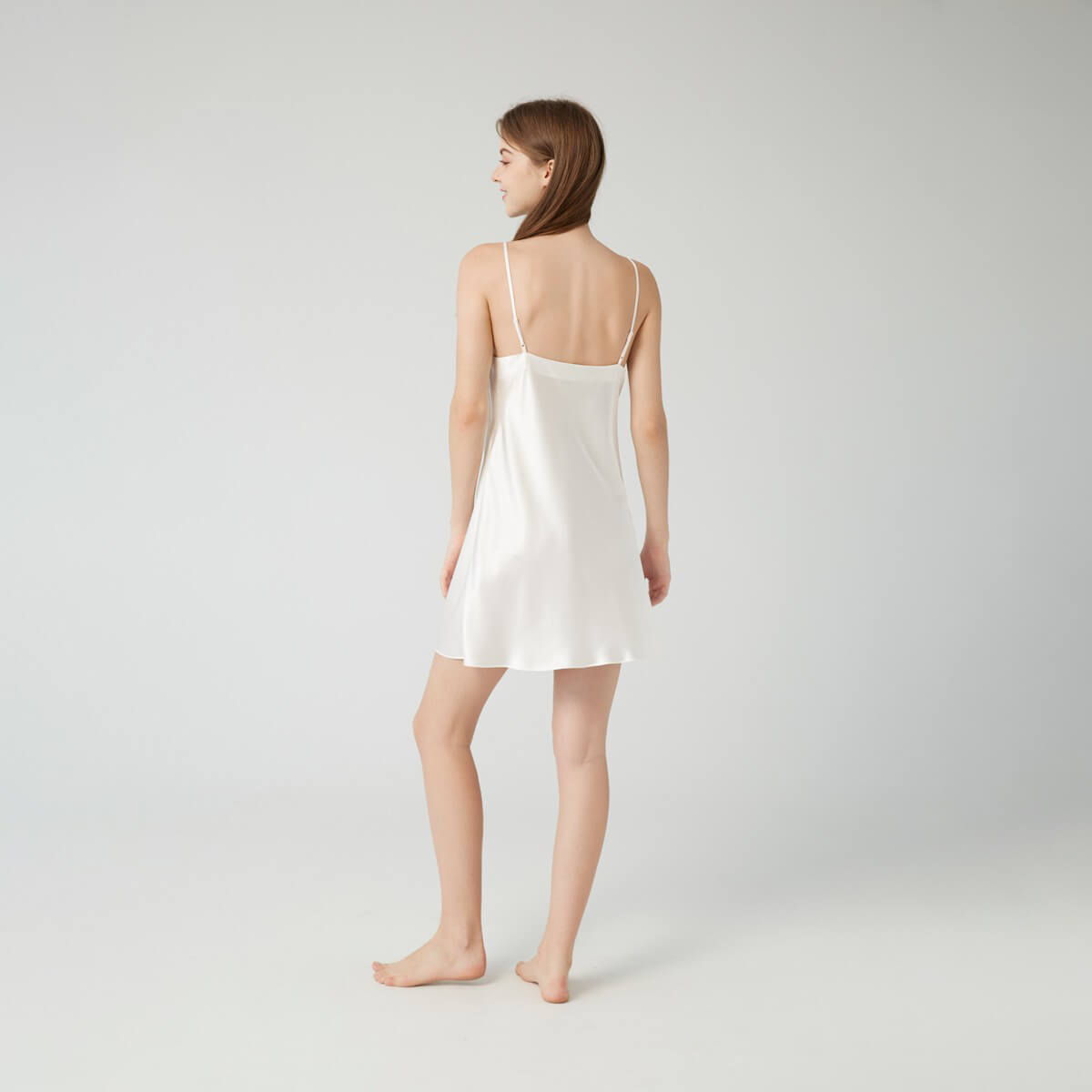 Classic Short Mulberry Silk Chemise for Women LSP005 - Image 18