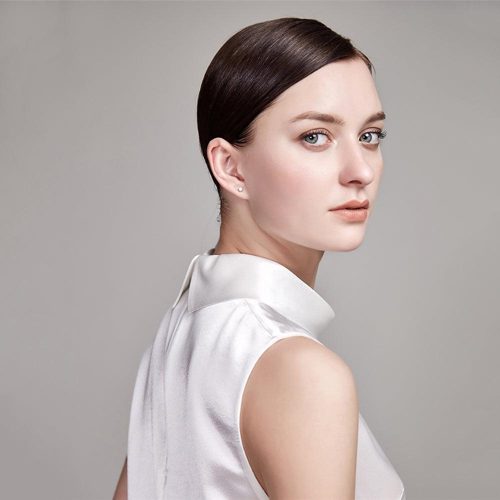 22 Momme High Neck Sleeveless Silk Tank Top for Women - Image 16